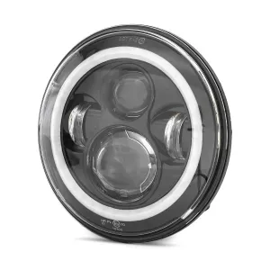 Phare LED noir 7" FS7 pour Harley Davidson Street Glide