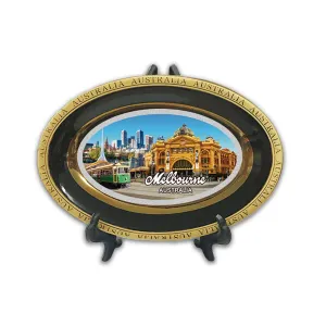 Plate 4 Inch Melbourne Flinders Street Station