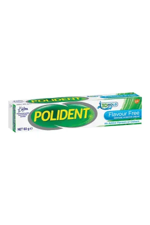 POLIDENT Flavour Free Denture Adhesive Cream 60g