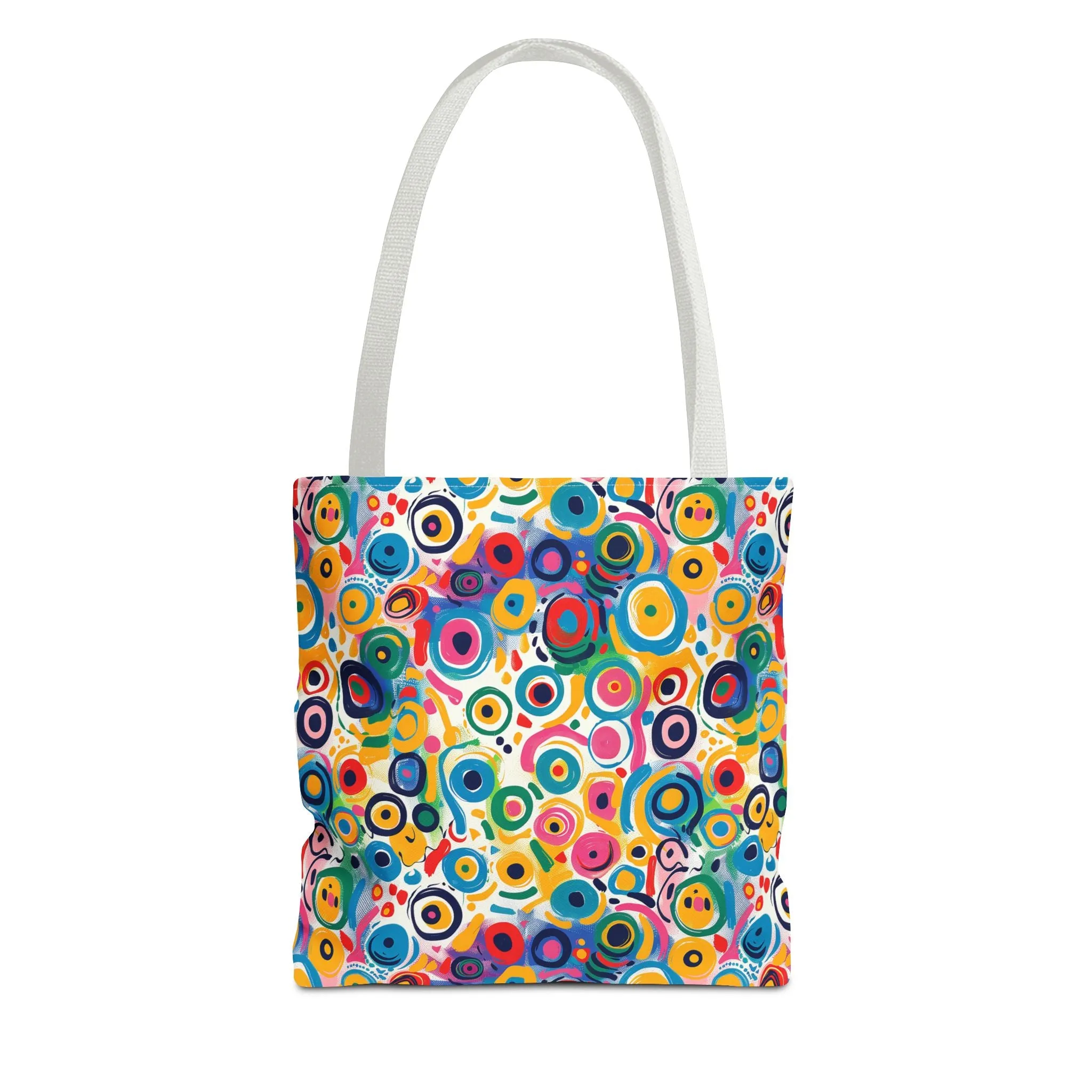 Pop Art Swirls Tote Bag - Swirl Your Way Through Life in Bold Style! Available in 3 sizes.