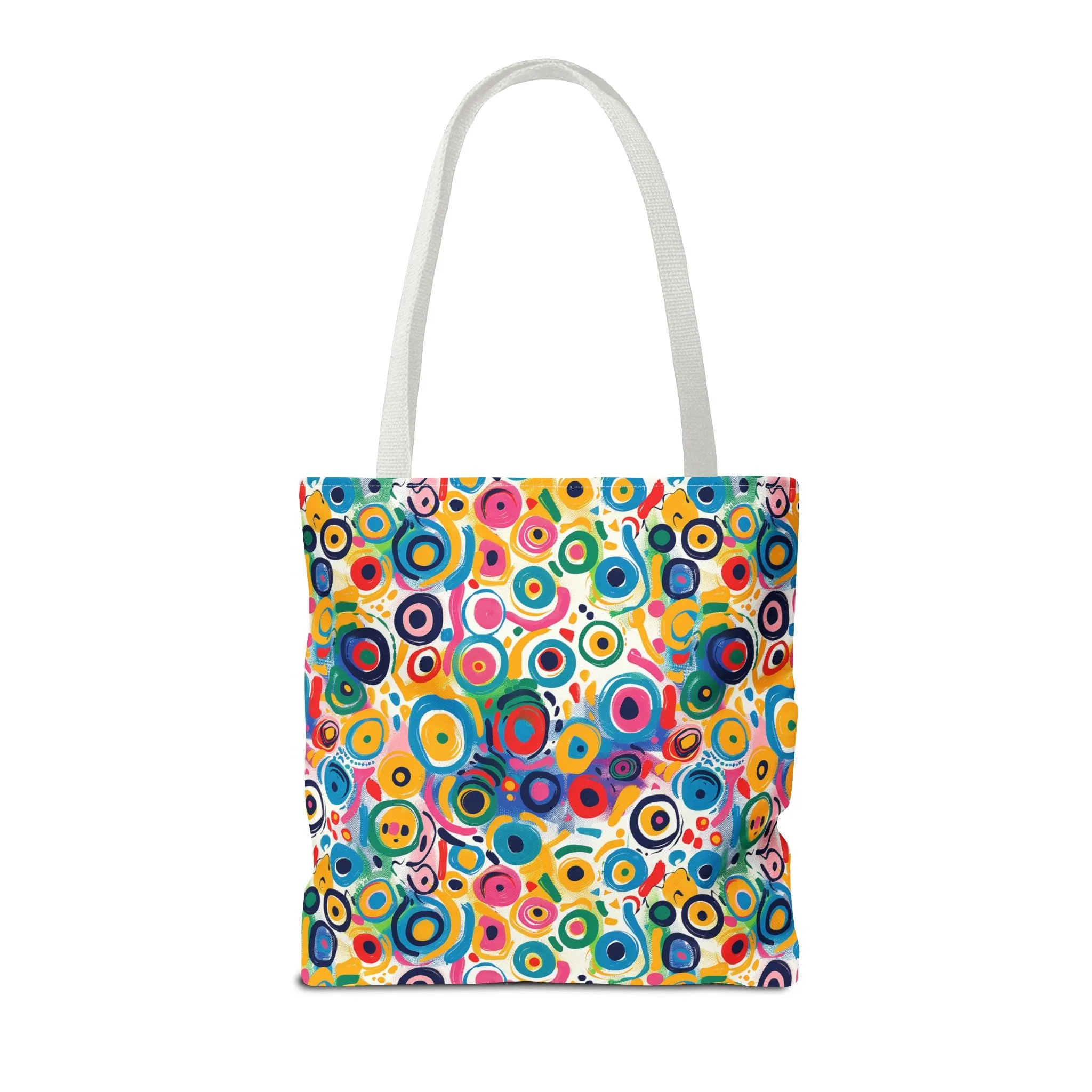 Pop Art Swirls Tote Bag - Swirl Your Way Through Life in Bold Style! Available in 3 sizes.