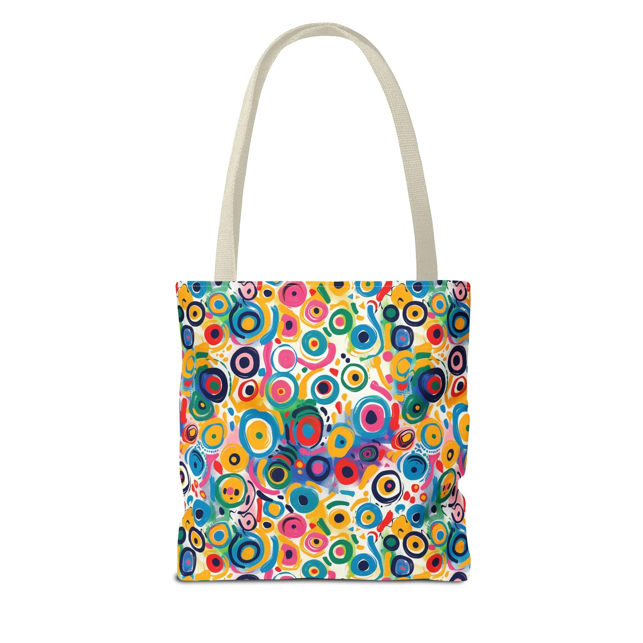 Pop Art Swirls Tote Bag - Swirl Your Way Through Life in Bold Style! Available in 3 sizes.