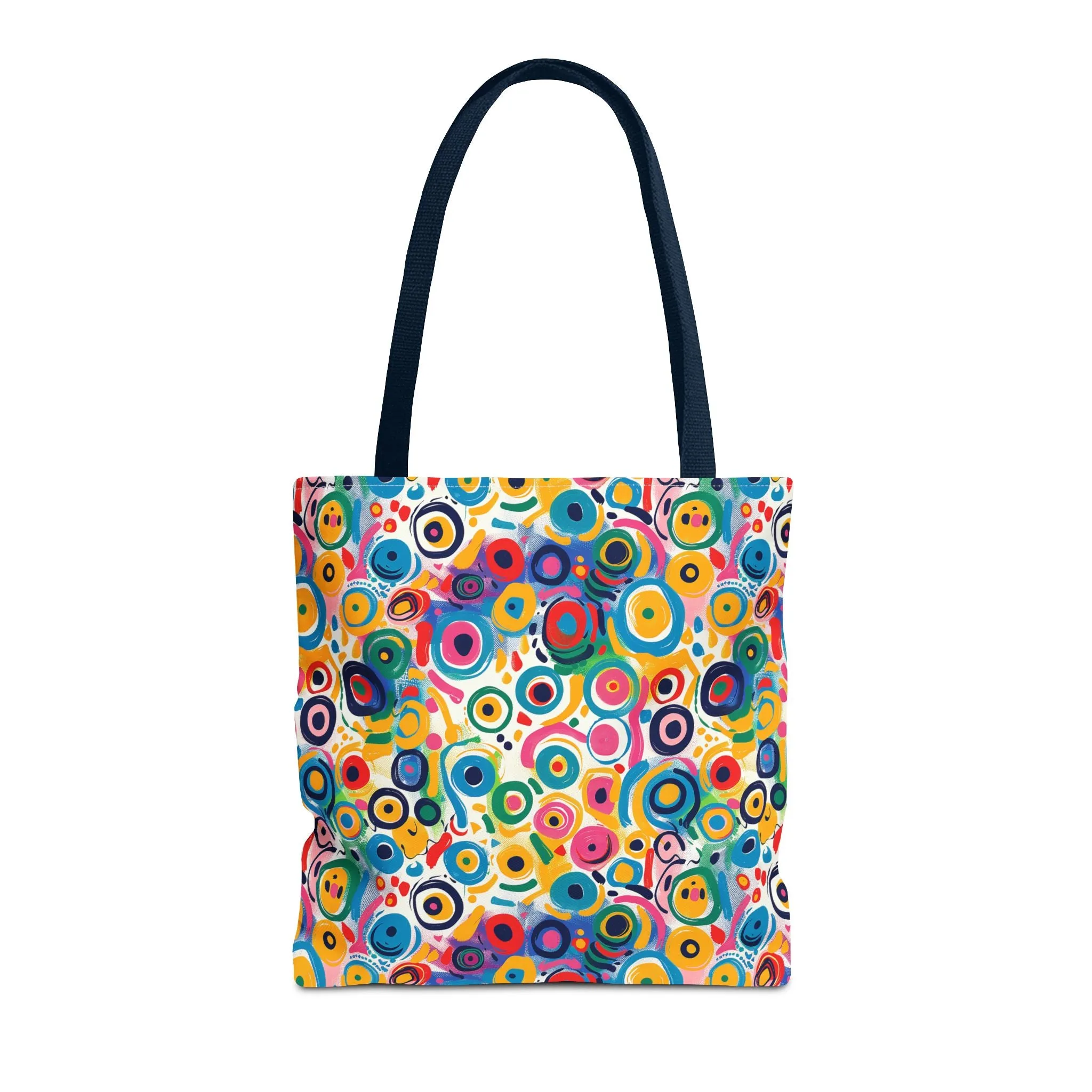 Pop Art Swirls Tote Bag - Swirl Your Way Through Life in Bold Style! Available in 3 sizes.