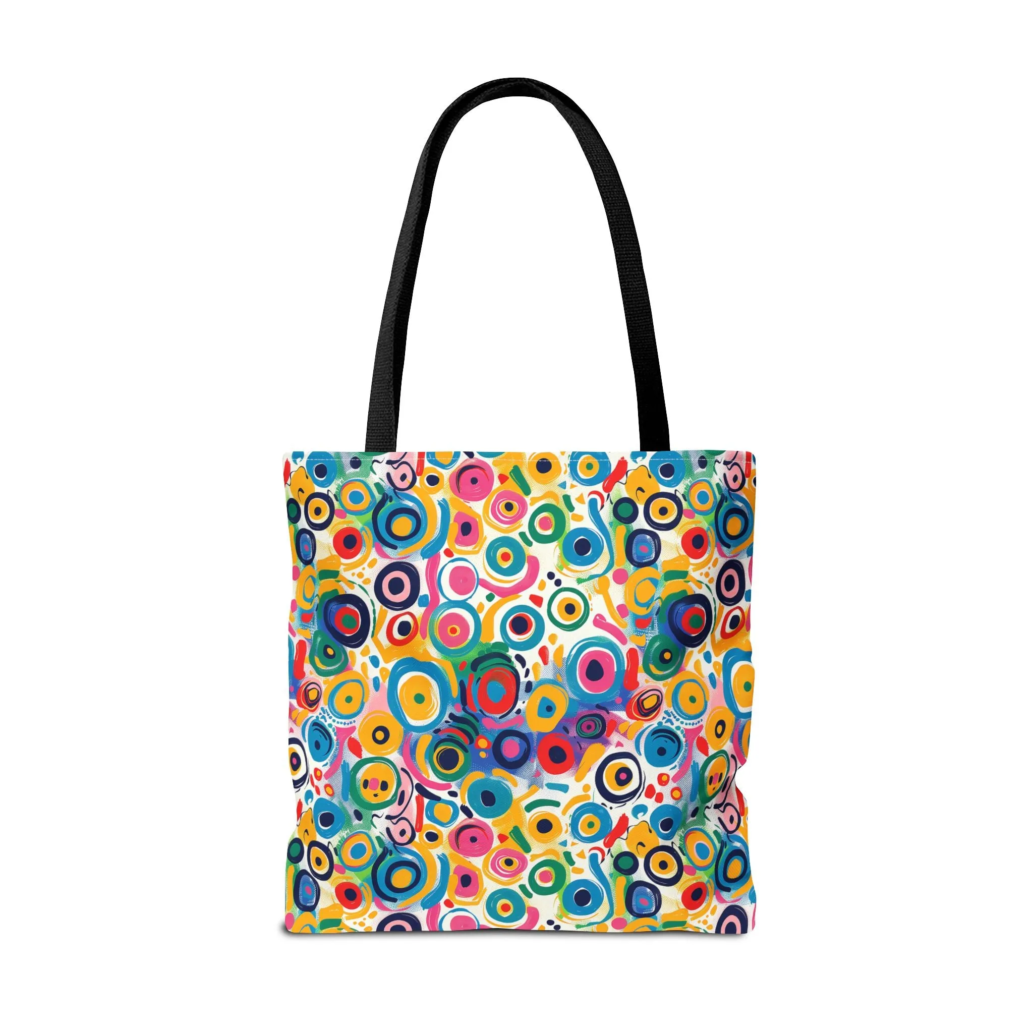 Pop Art Swirls Tote Bag - Swirl Your Way Through Life in Bold Style! Available in 3 sizes.