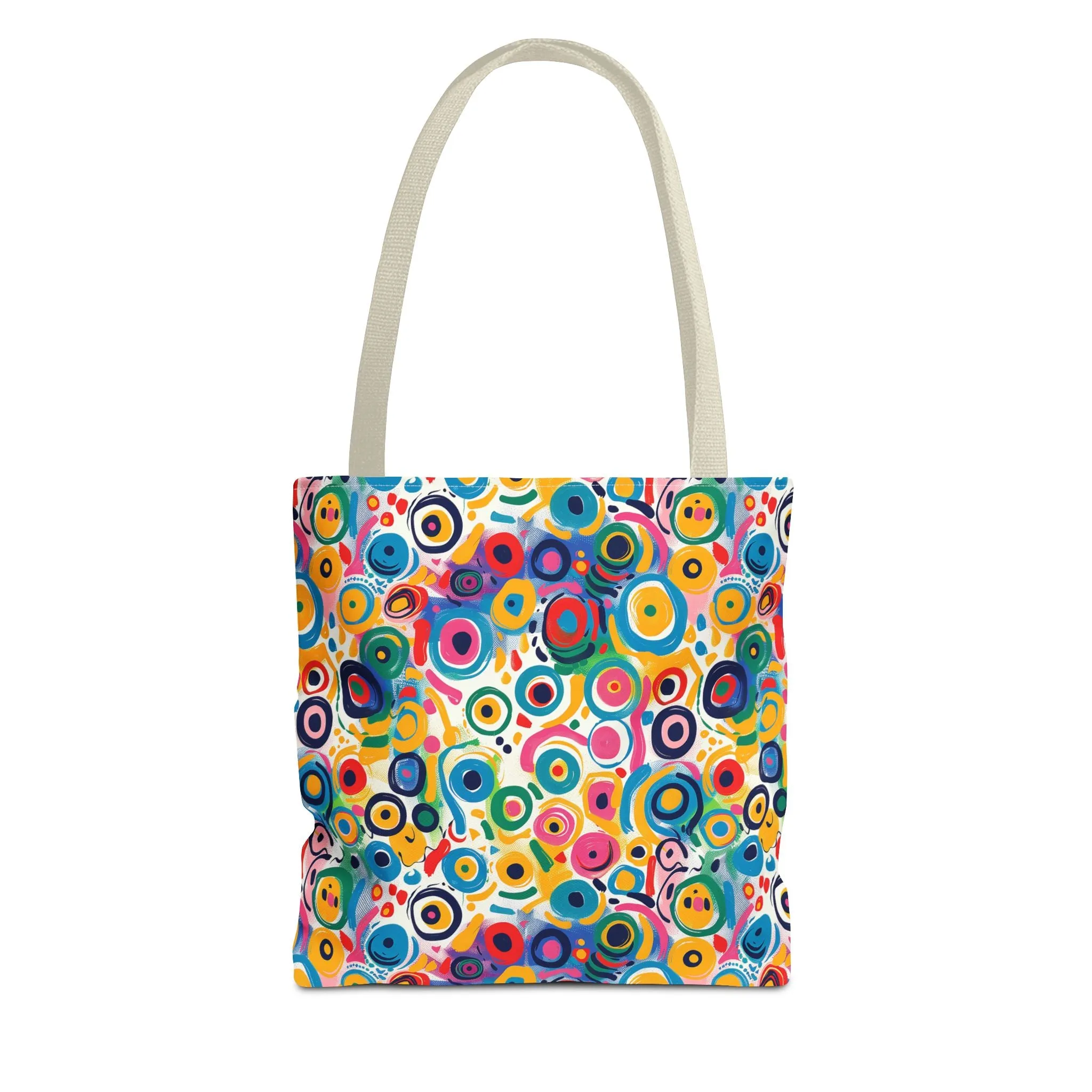 Pop Art Swirls Tote Bag - Swirl Your Way Through Life in Bold Style! Available in 3 sizes.