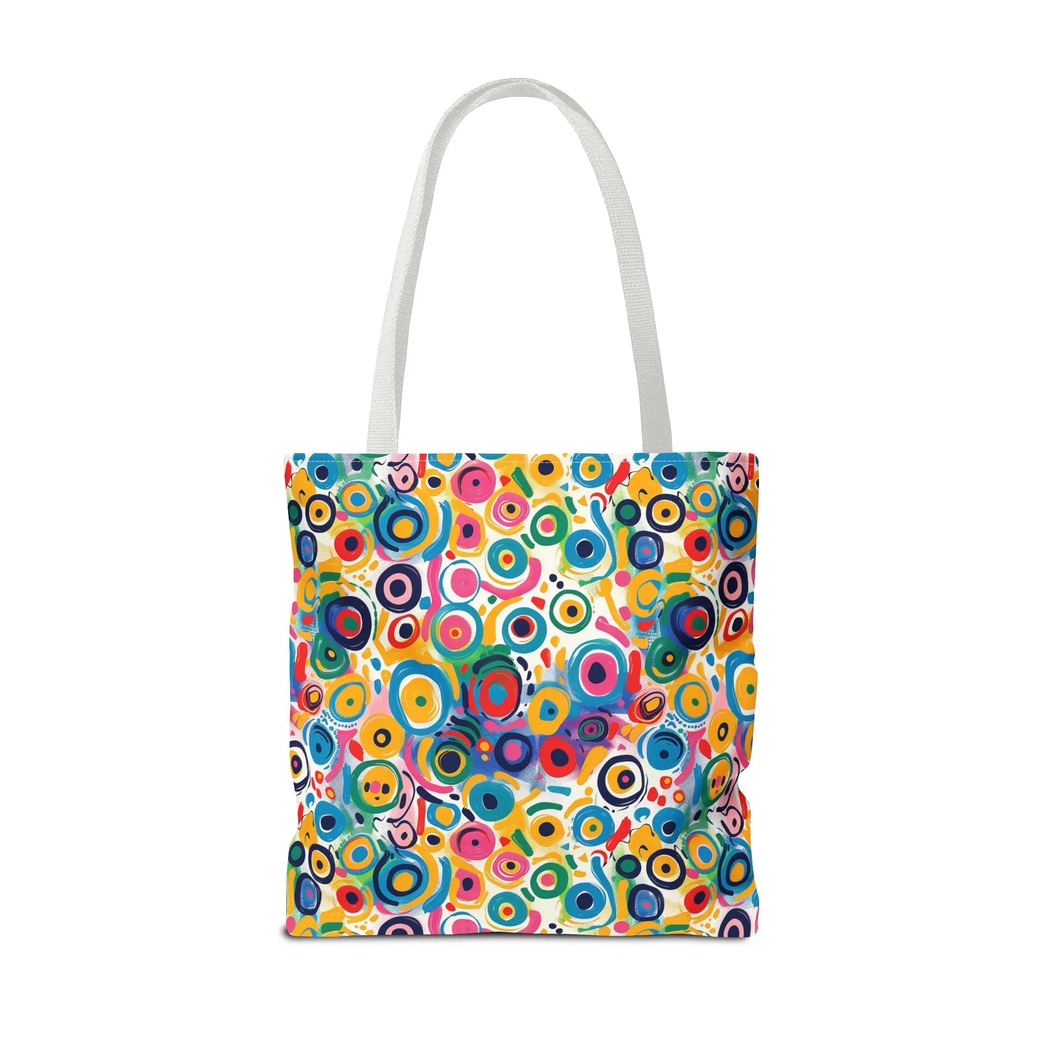 Pop Art Swirls Tote Bag - Swirl Your Way Through Life in Bold Style! Available in 3 sizes.
