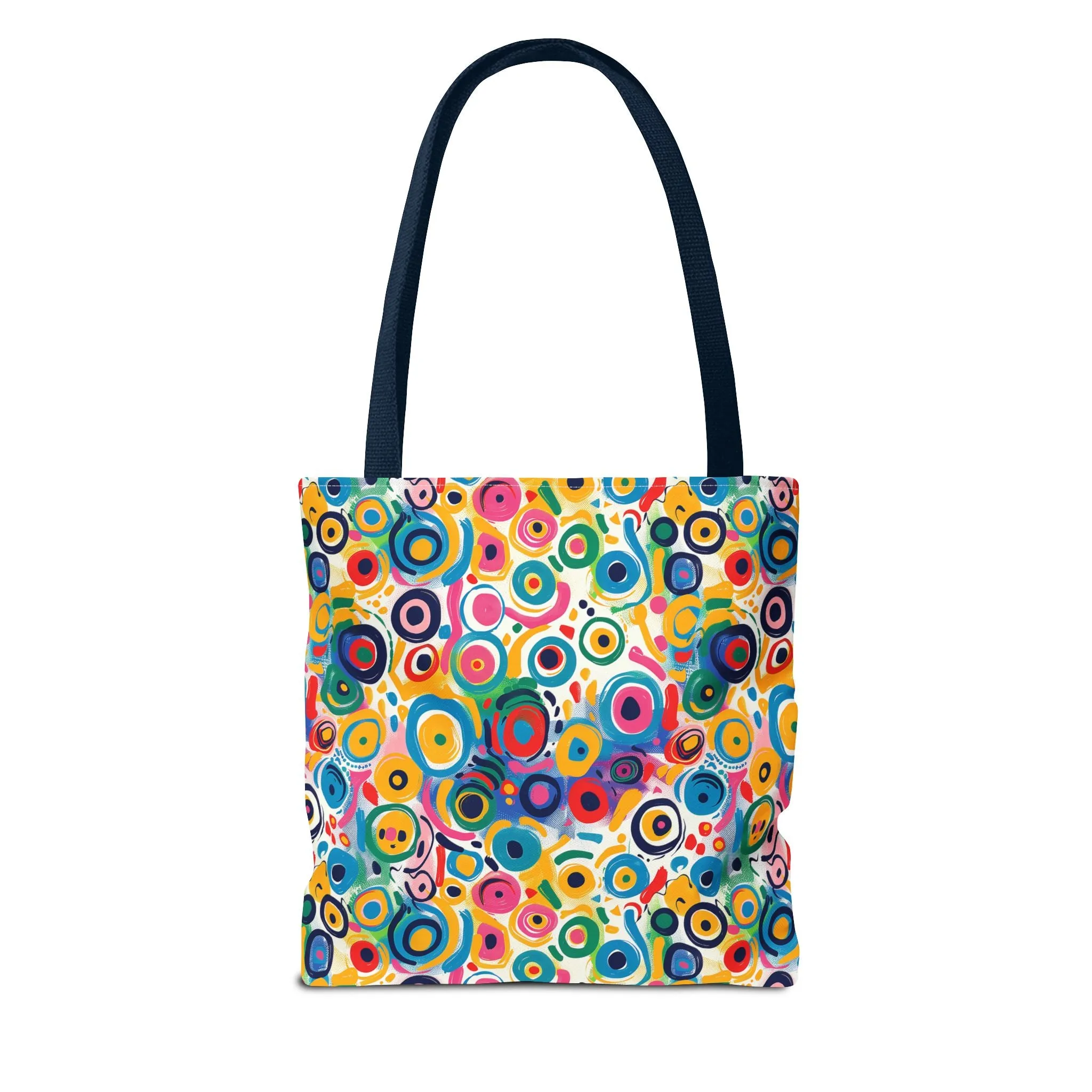 Pop Art Swirls Tote Bag - Swirl Your Way Through Life in Bold Style! Available in 3 sizes.