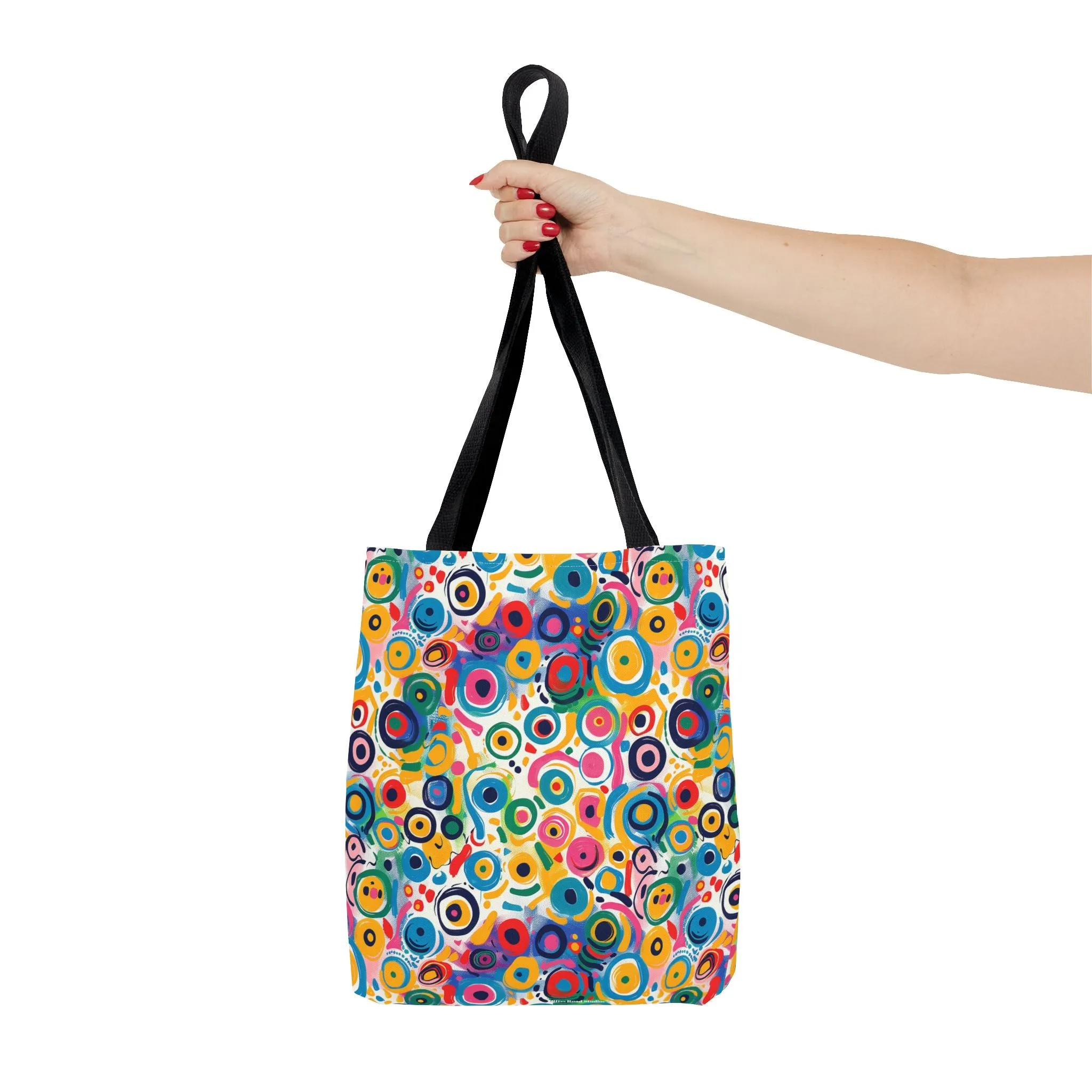 Pop Art Swirls Tote Bag - Swirl Your Way Through Life in Bold Style! Available in 3 sizes.