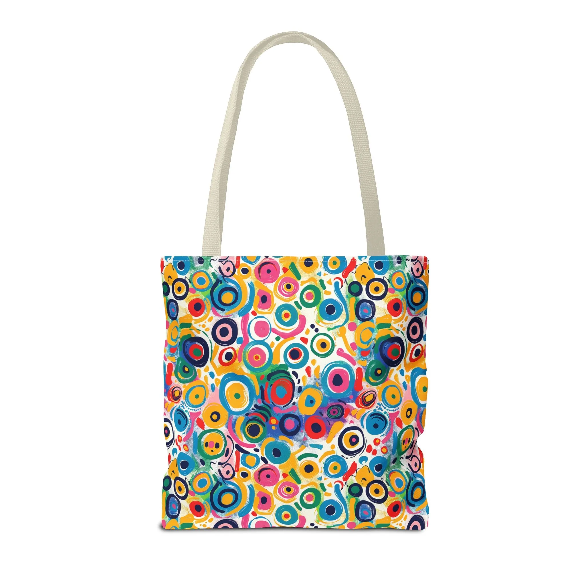 Pop Art Swirls Tote Bag - Swirl Your Way Through Life in Bold Style! Available in 3 sizes.