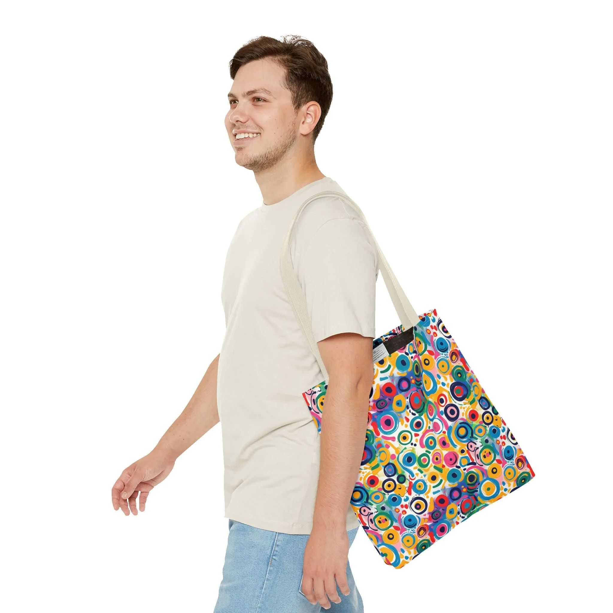 Pop Art Swirls Tote Bag - Swirl Your Way Through Life in Bold Style! Available in 3 sizes.
