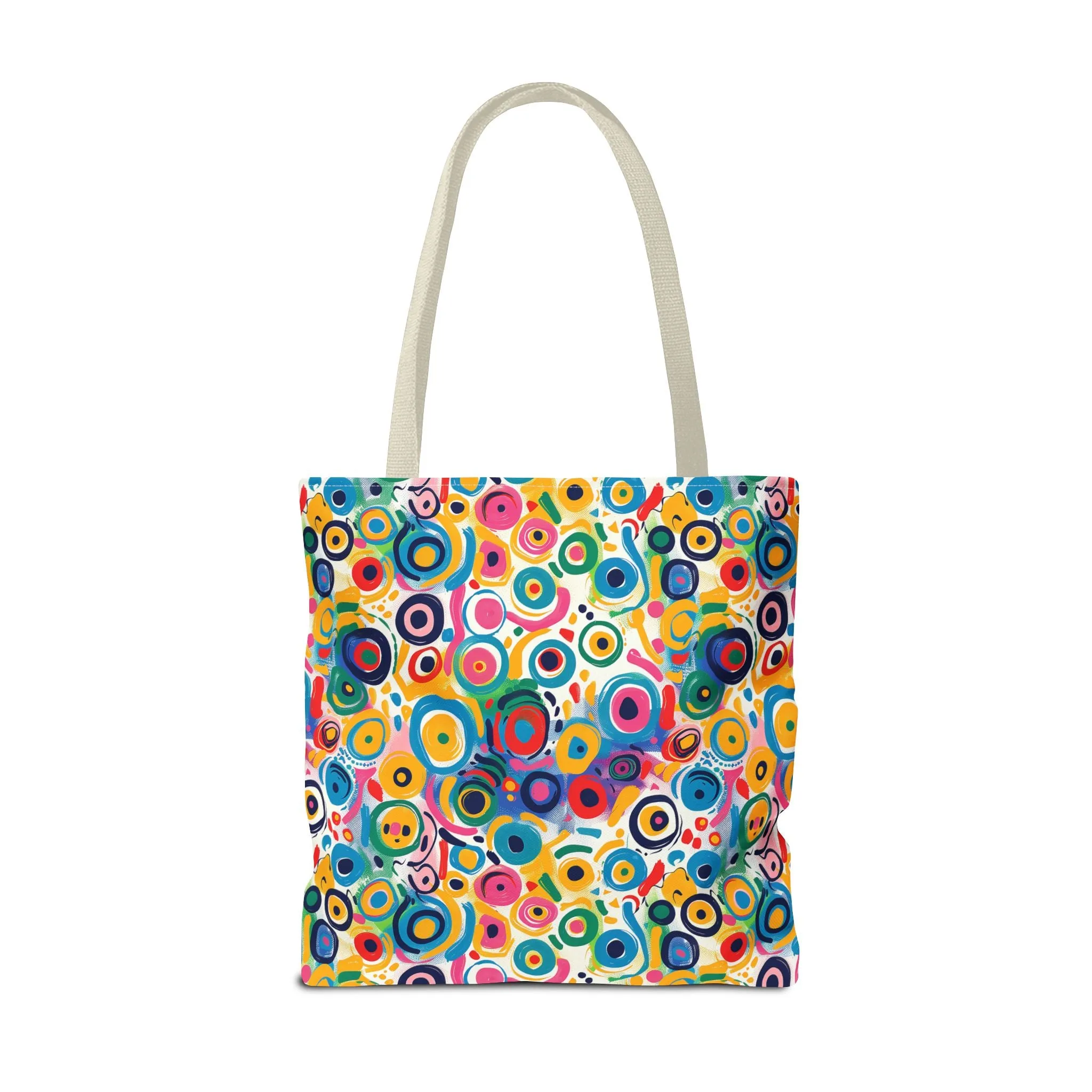 Pop Art Swirls Tote Bag - Swirl Your Way Through Life in Bold Style! Available in 3 sizes.