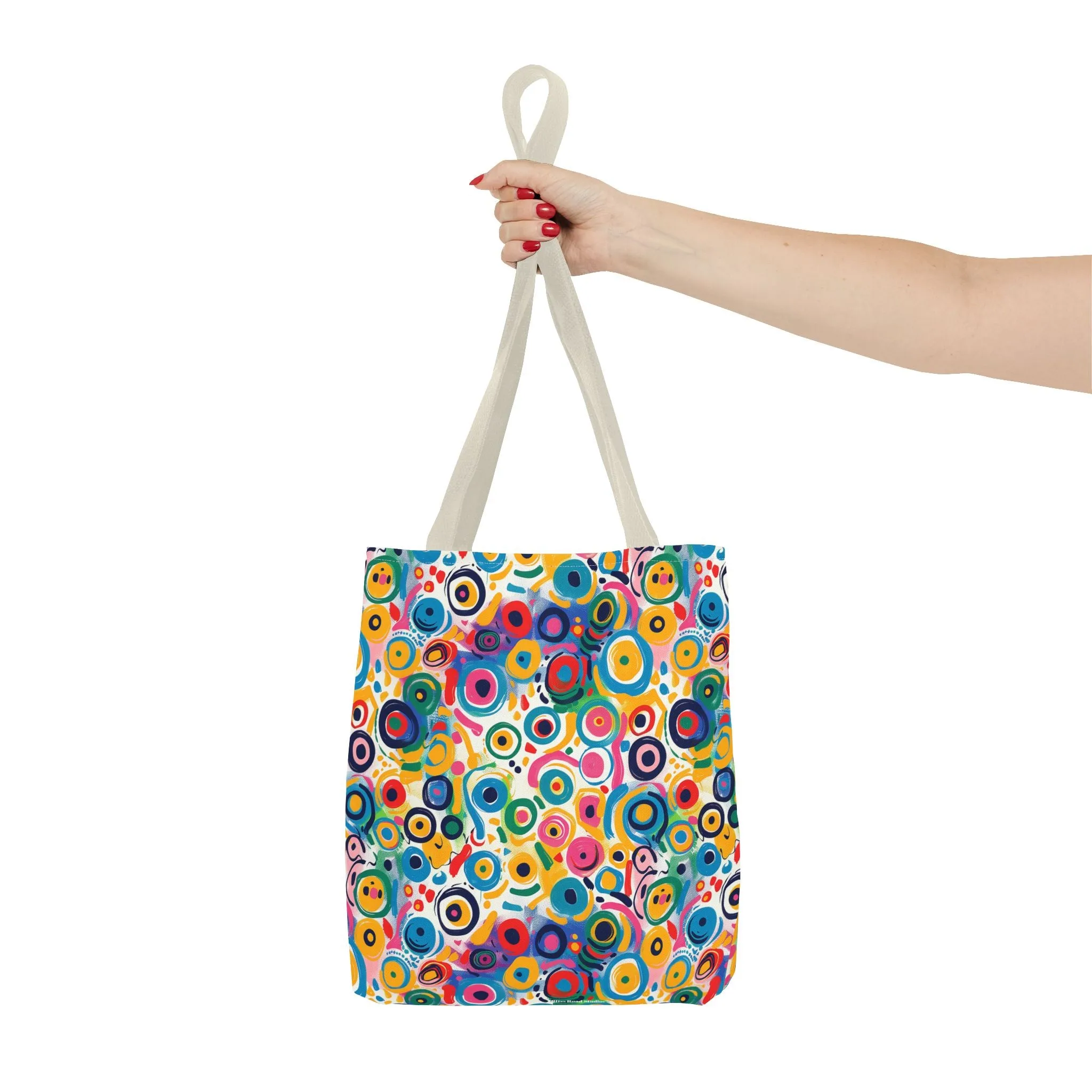 Pop Art Swirls Tote Bag - Swirl Your Way Through Life in Bold Style! Available in 3 sizes.