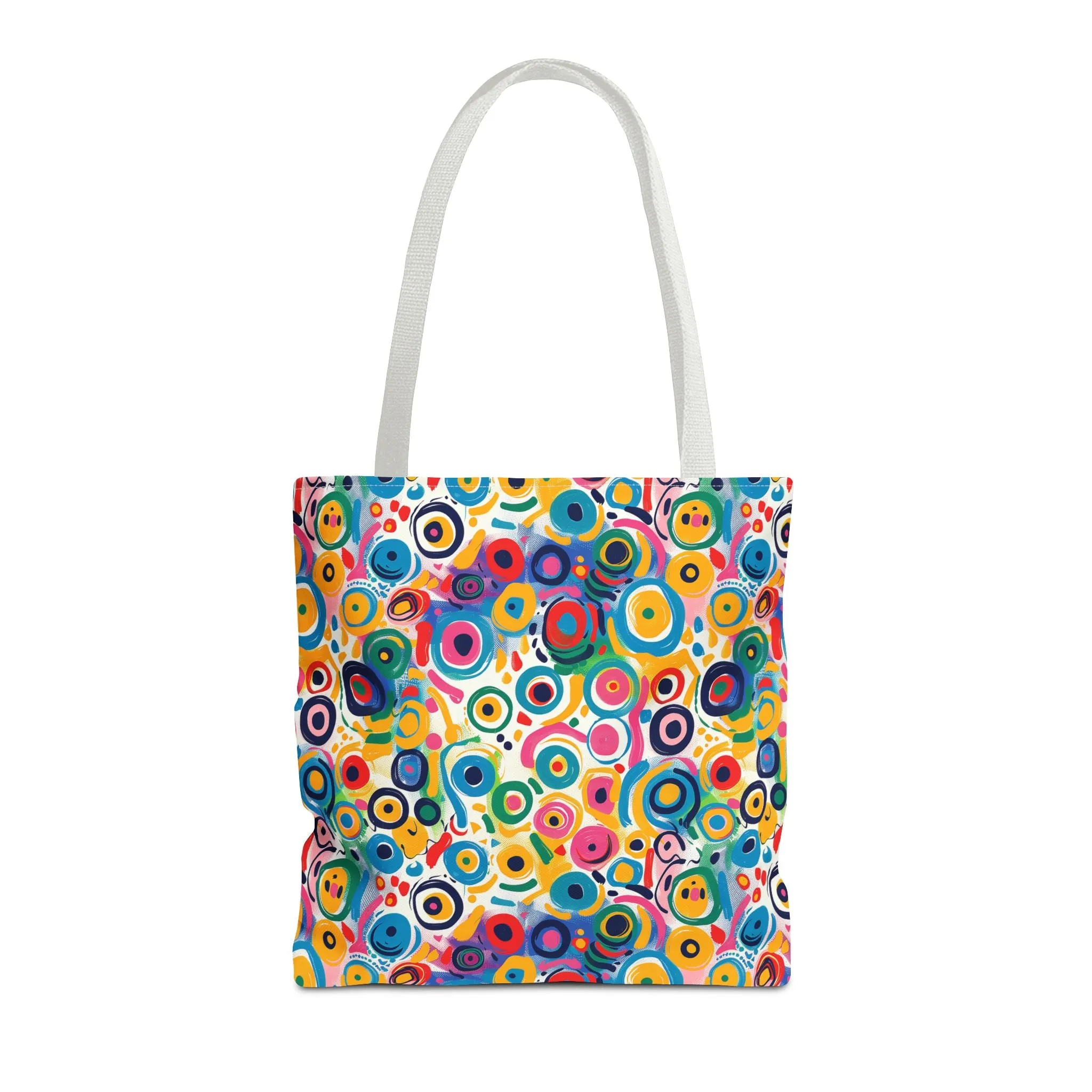 Pop Art Swirls Tote Bag - Swirl Your Way Through Life in Bold Style! Available in 3 sizes.