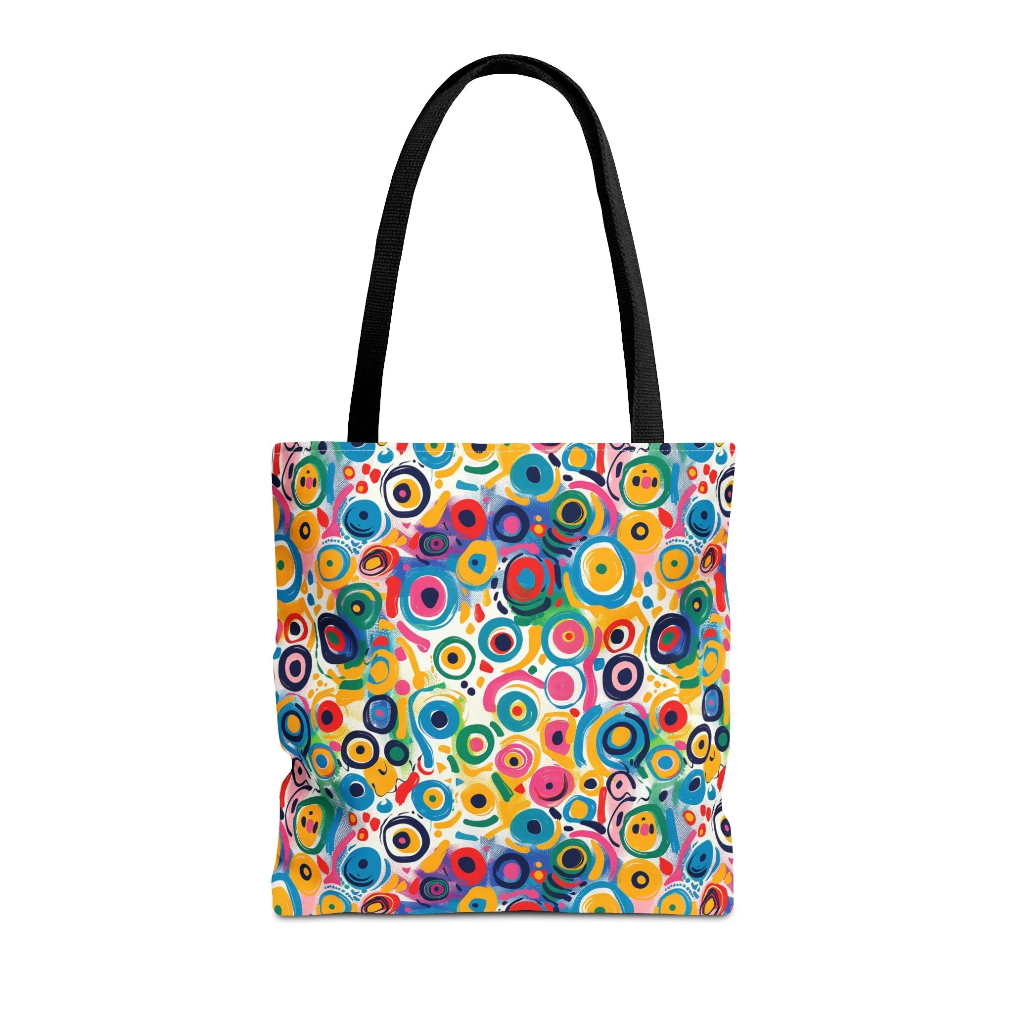 Pop Art Swirls Tote Bag - Swirl Your Way Through Life in Bold Style! Available in 3 sizes.
