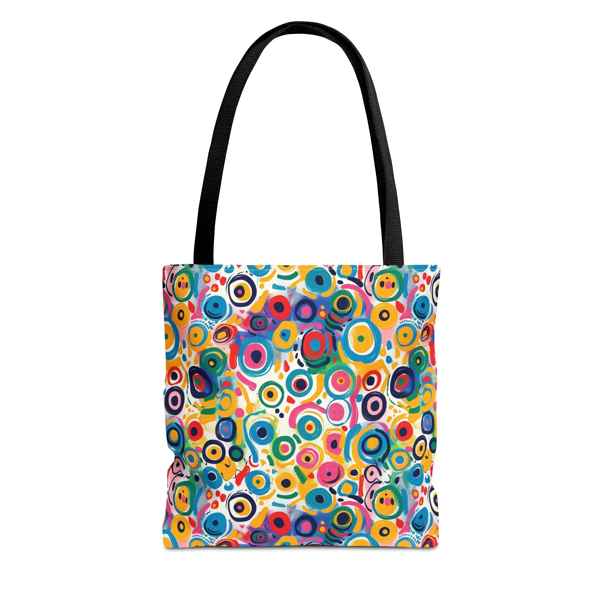 Pop Art Swirls Tote Bag - Swirl Your Way Through Life in Bold Style! Available in 3 sizes.