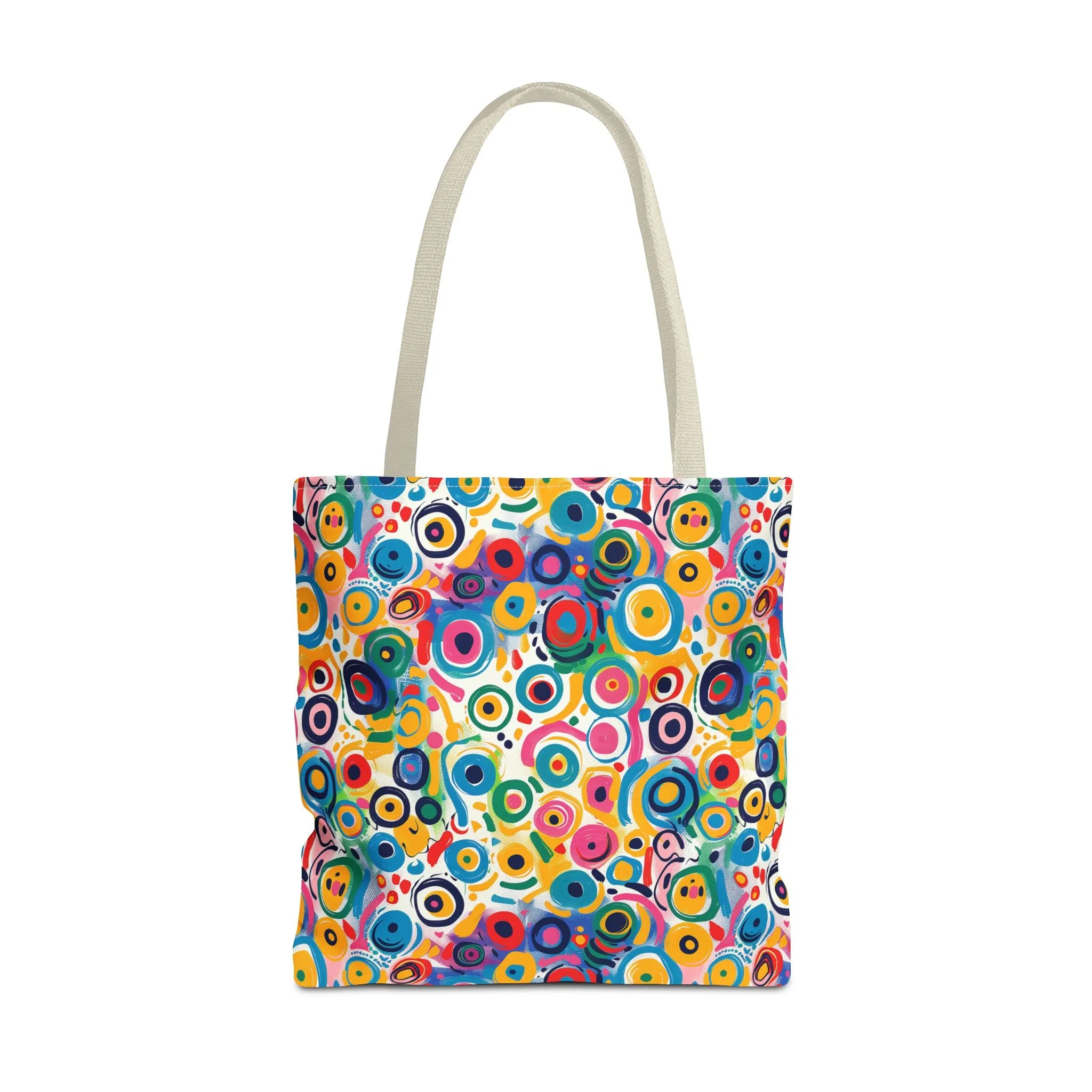 Pop Art Swirls Tote Bag - Swirl Your Way Through Life in Bold Style! Available in 3 sizes.