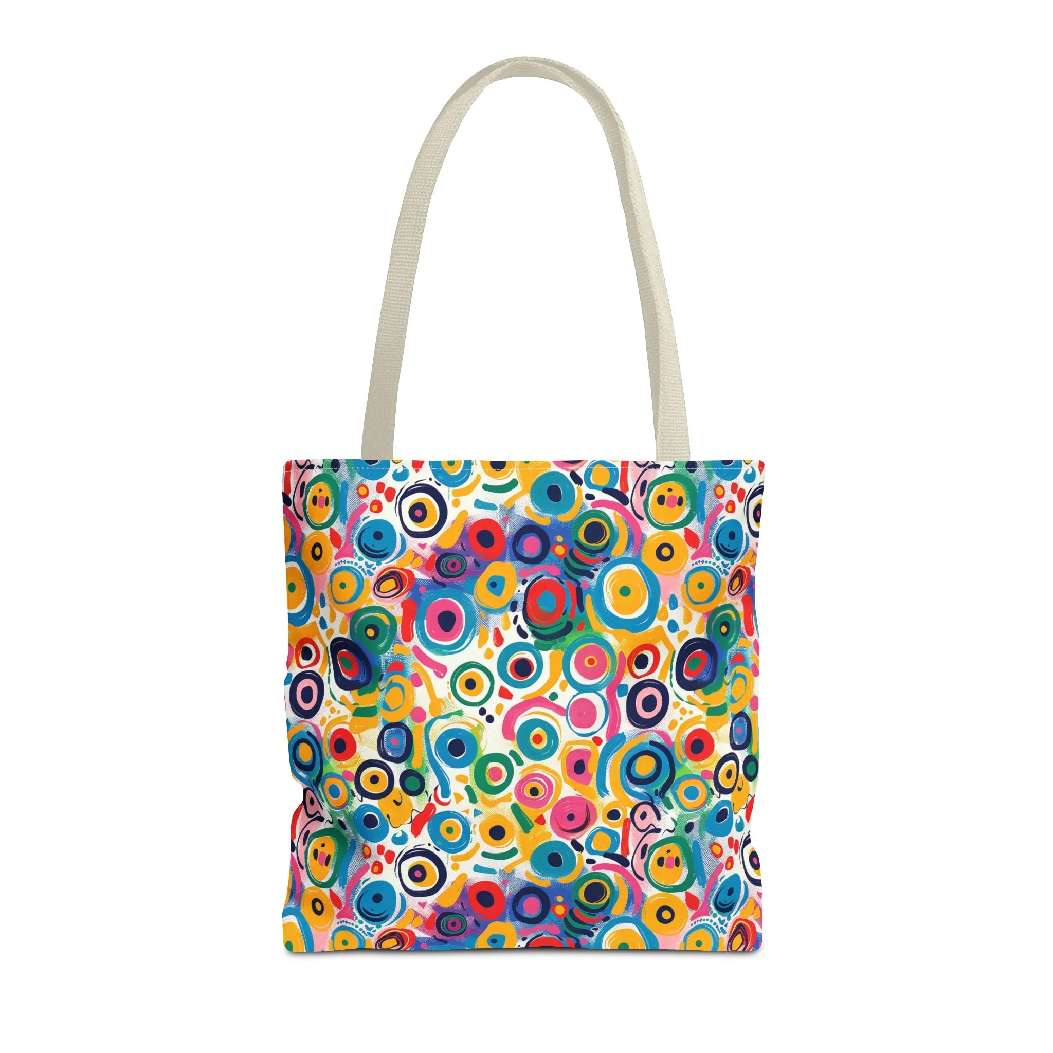 Pop Art Swirls Tote Bag - Swirl Your Way Through Life in Bold Style! Available in 3 sizes.