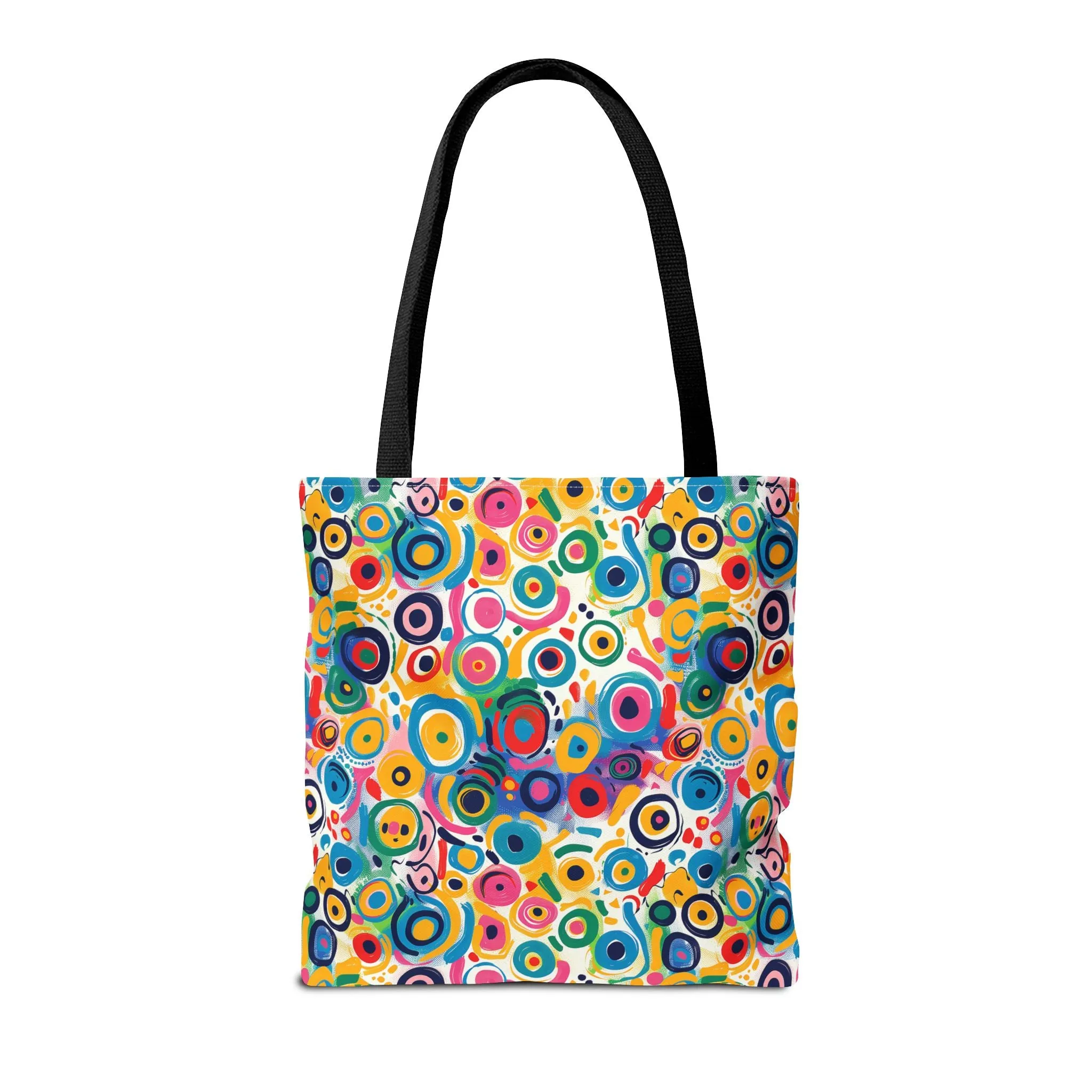 Pop Art Swirls Tote Bag - Swirl Your Way Through Life in Bold Style! Available in 3 sizes.