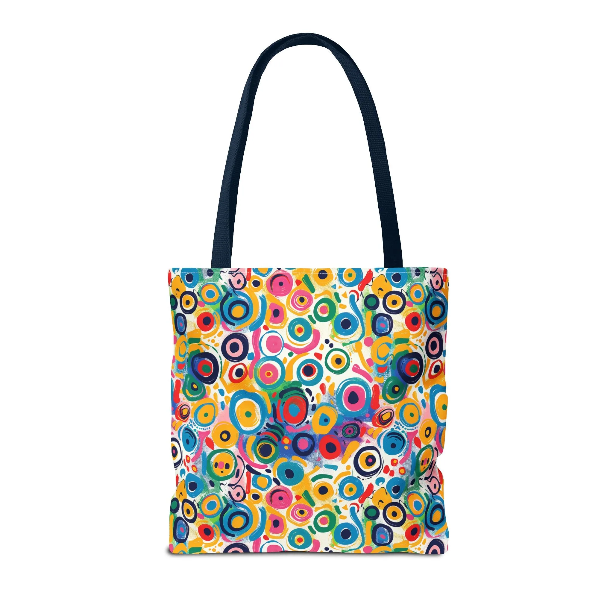 Pop Art Swirls Tote Bag - Swirl Your Way Through Life in Bold Style! Available in 3 sizes.