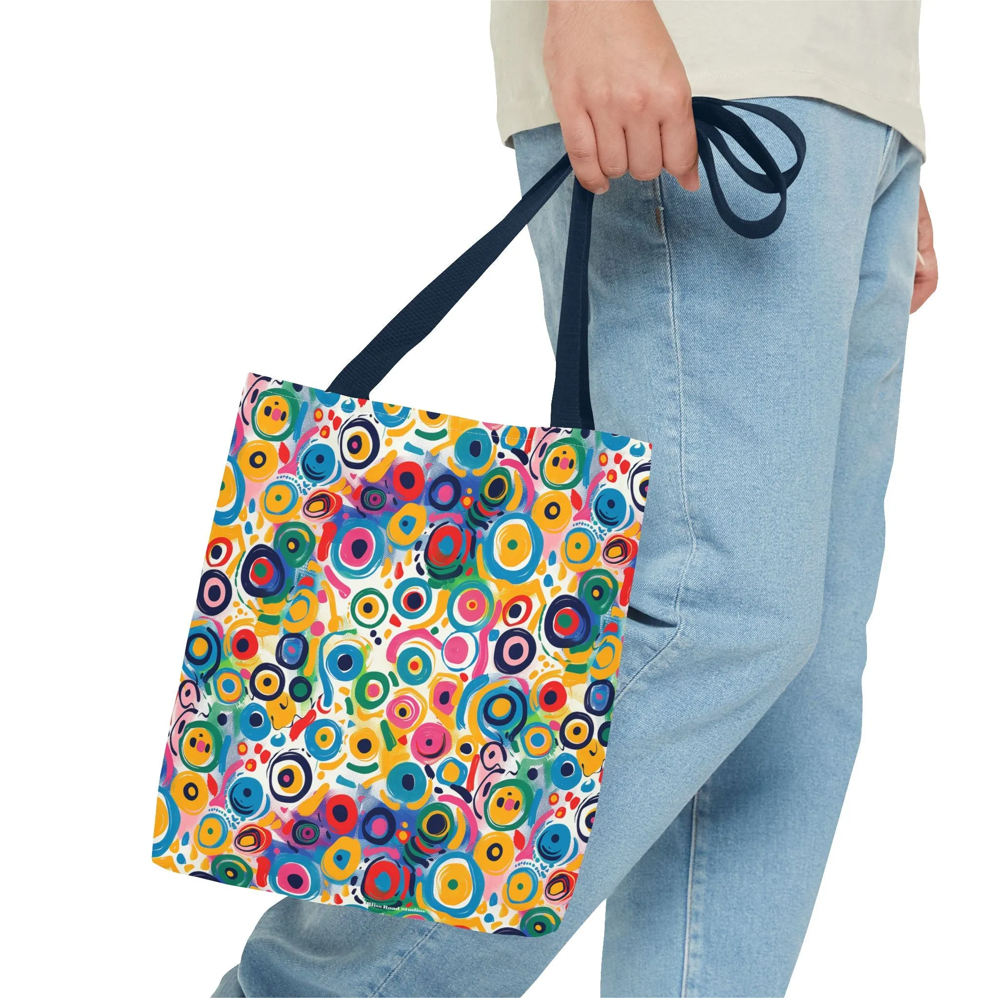 Pop Art Swirls Tote Bag - Swirl Your Way Through Life in Bold Style! Available in 3 sizes.