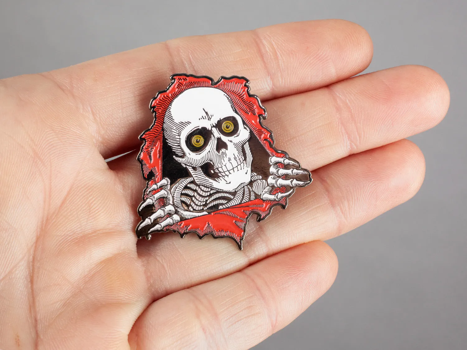 Powell Peralta Ripper Lapel Pin Red