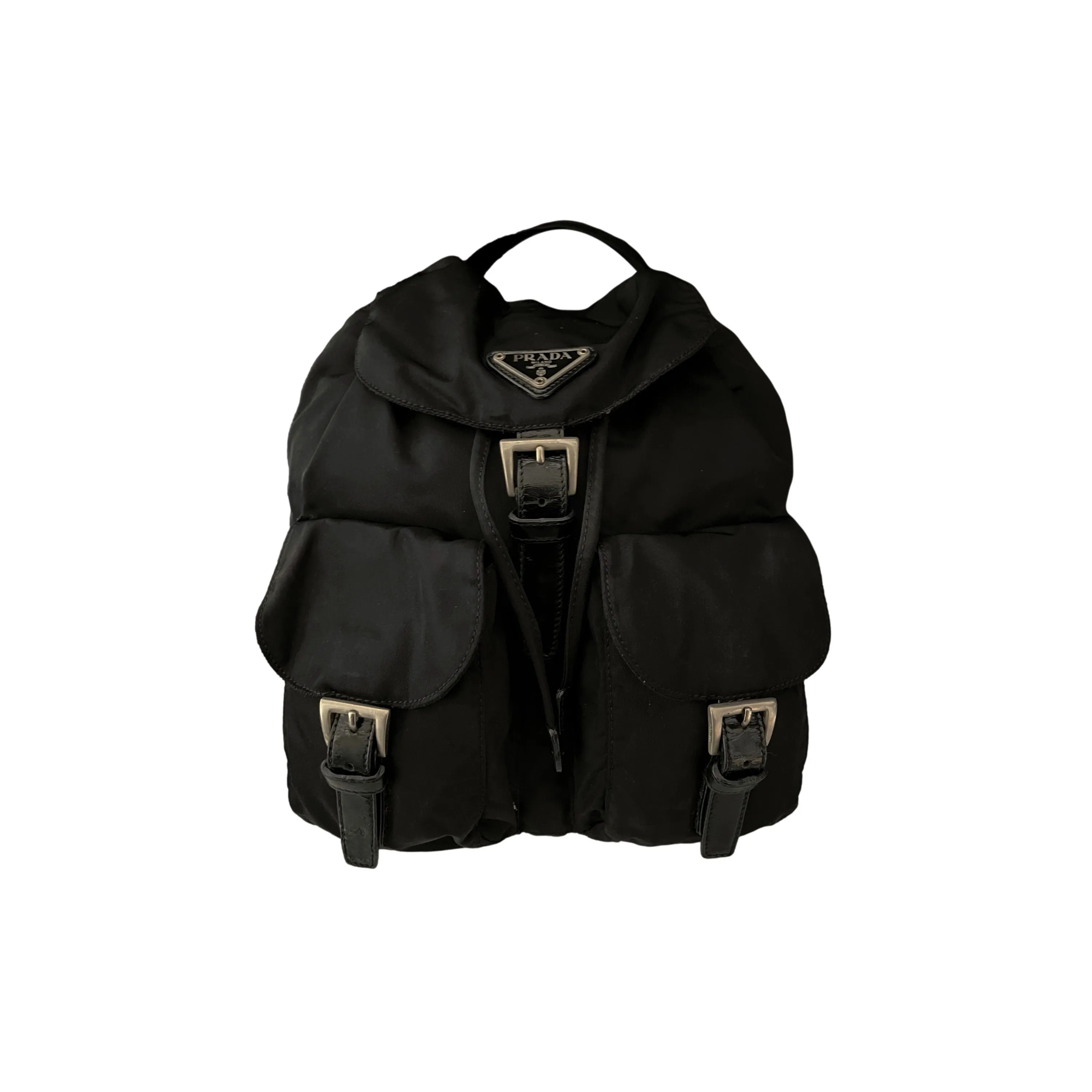 Prada Black Logo Backpack