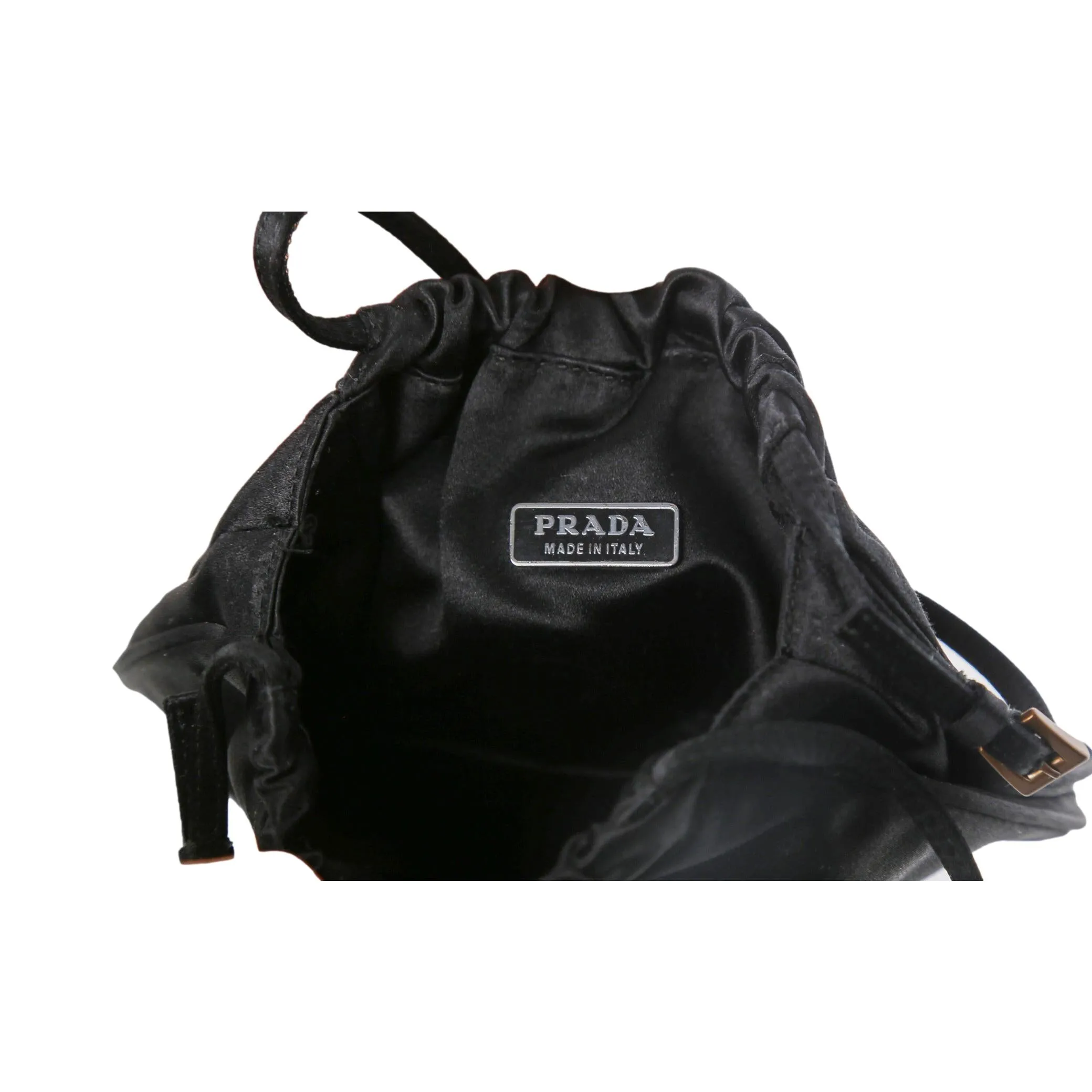 Prada Black Satin Mini Top Handle