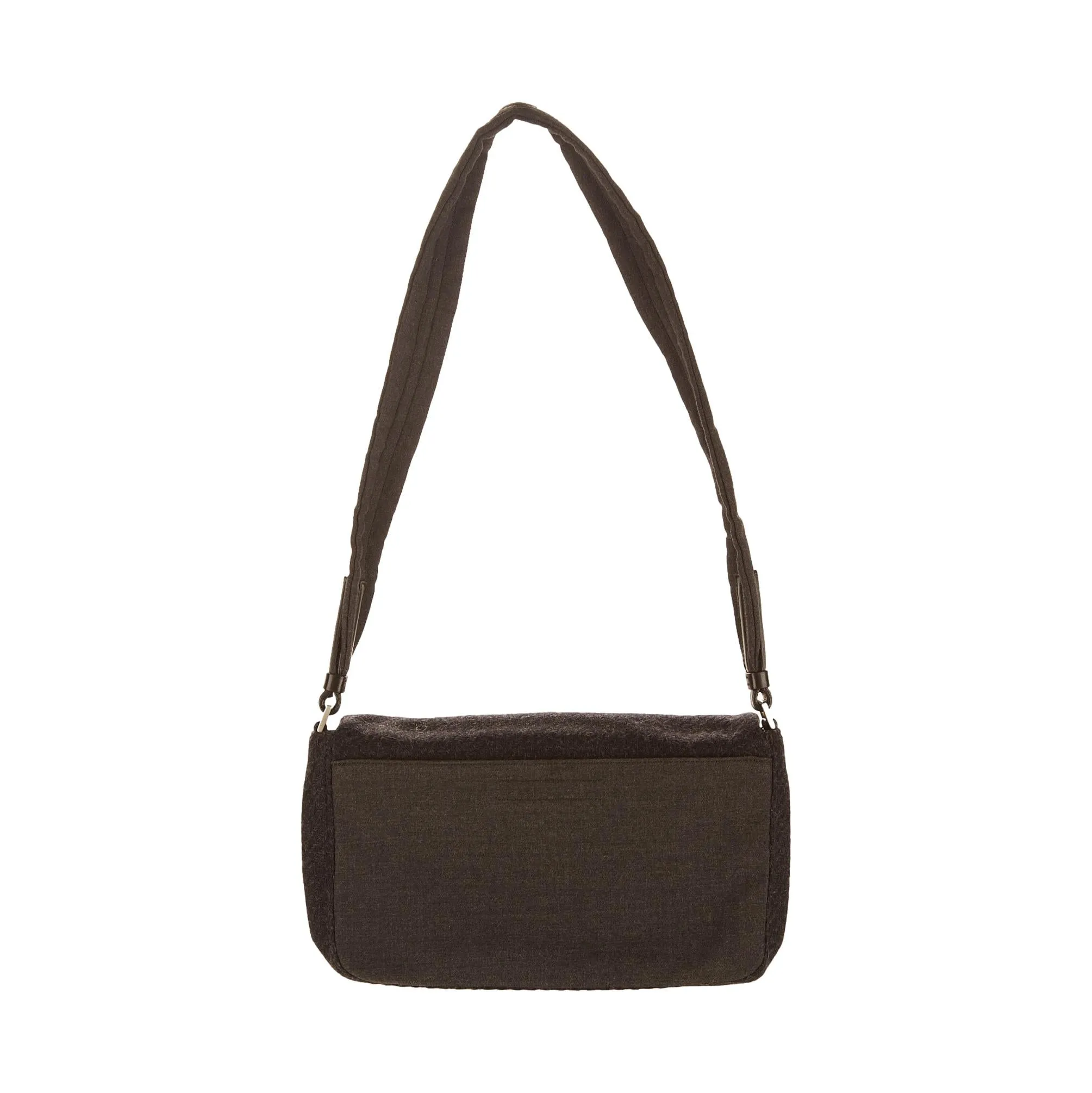 Prada Black Wool Shoulder Bag