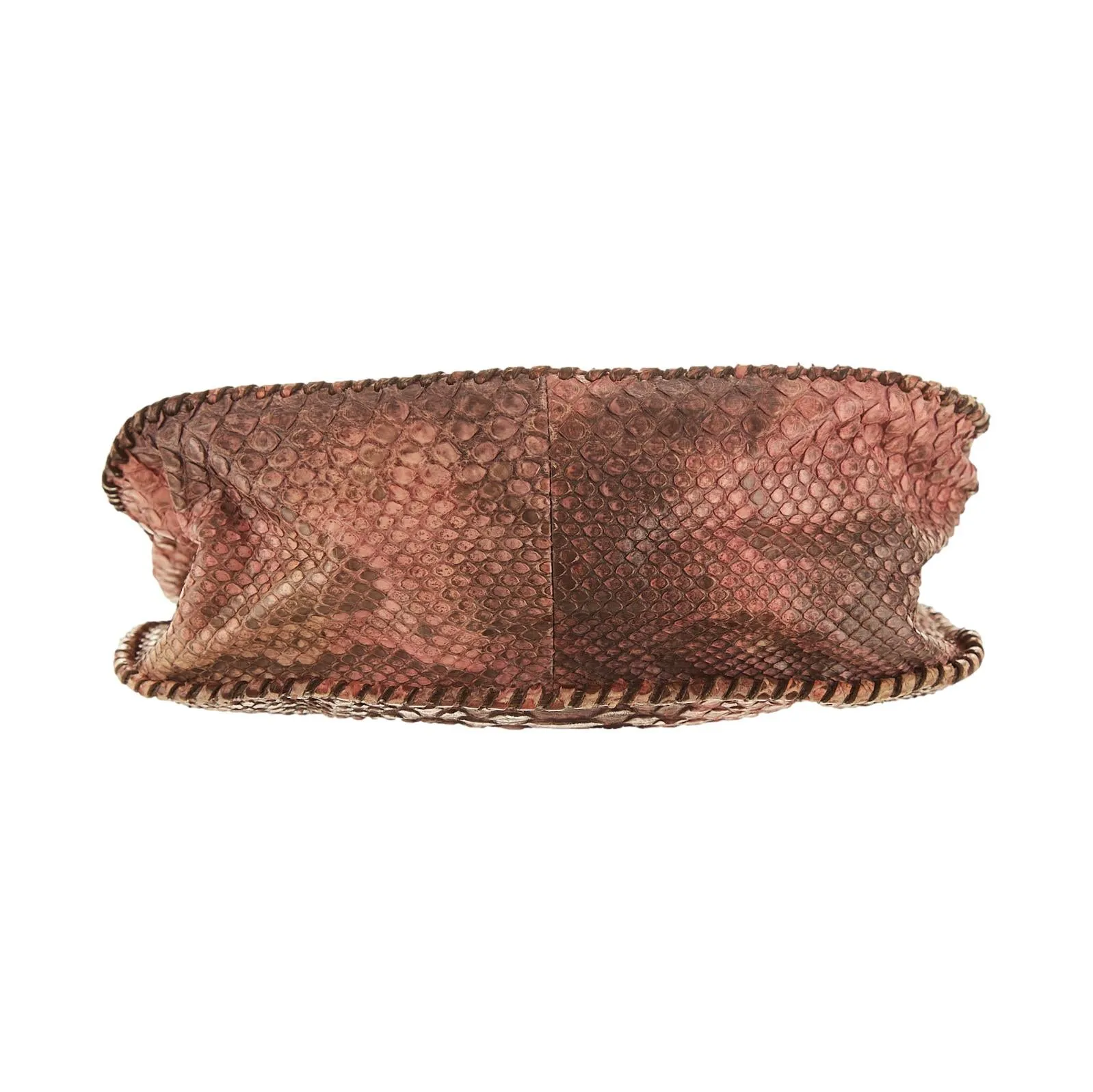 Prada Brown Snakeskin Chain Shoulder Bag