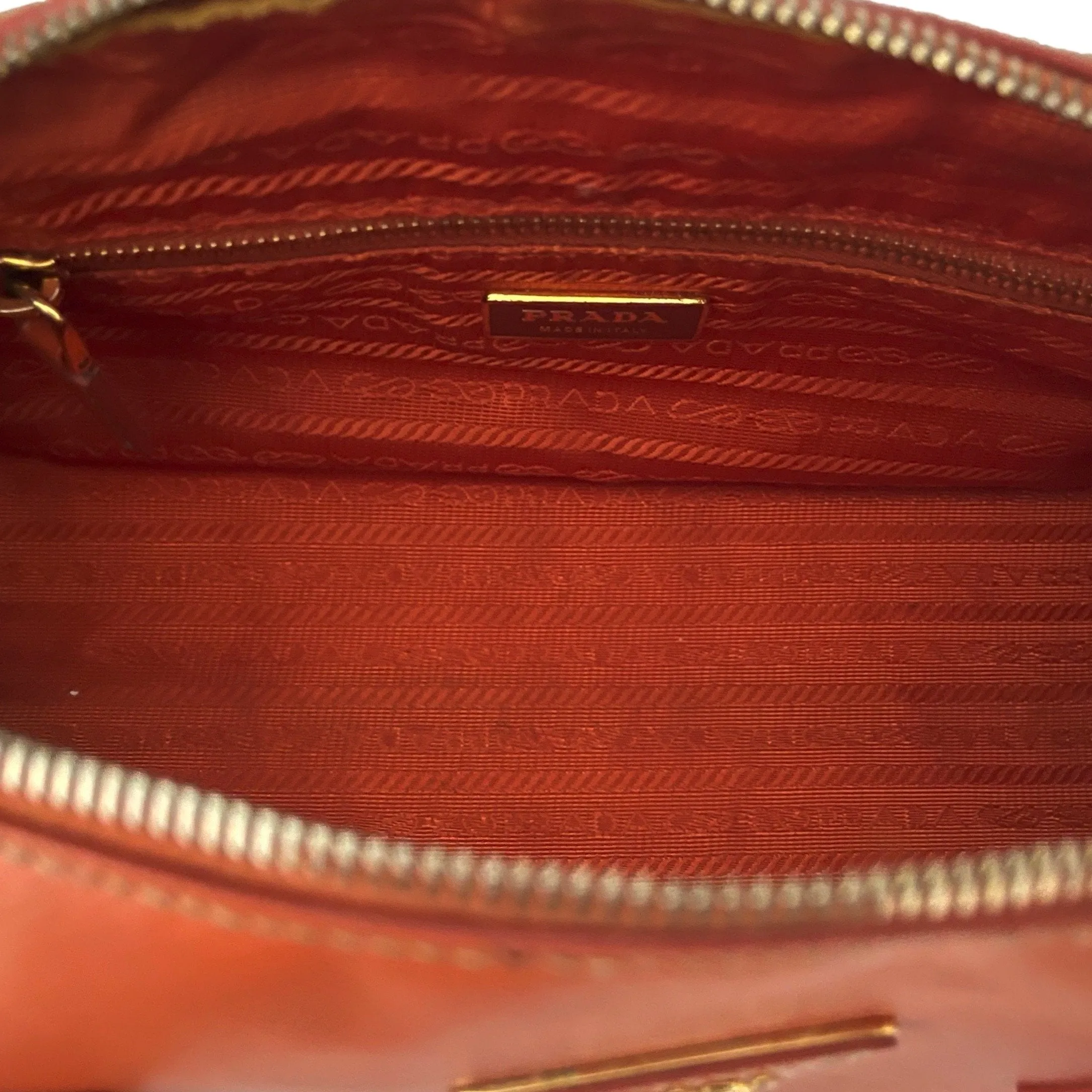 Prada Orange Barrel Shoulder Bag