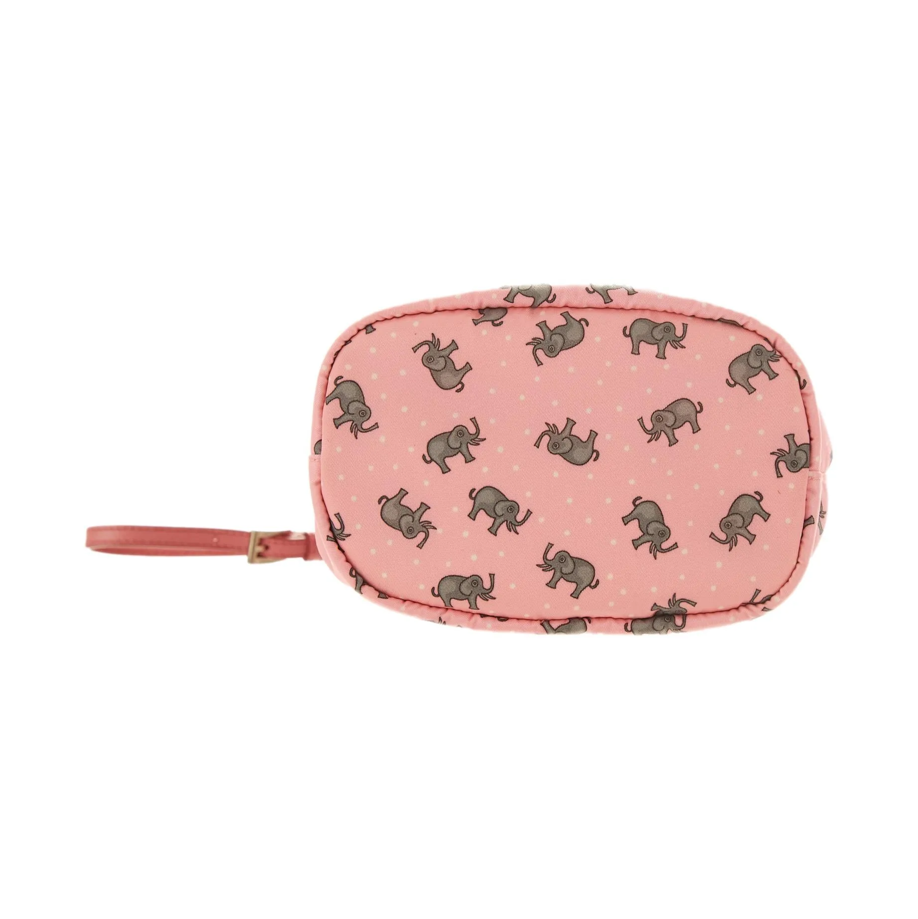 Prada Pink Elephant Print Wristlet