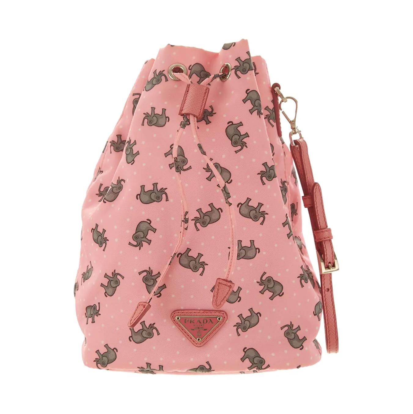 Prada Pink Elephant Print Wristlet