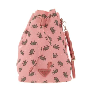 Prada Pink Elephant Print Wristlet