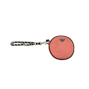 Prada Pink Quilted Logo Wristlet