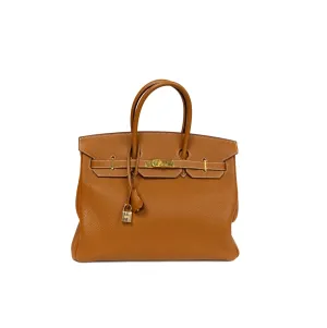 Pre-Owned Hermes Birkin 35 Gold Togo