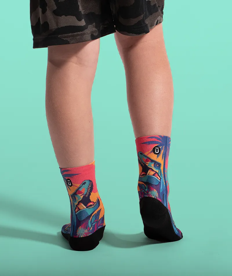 Prehistoric Youth Crew Socks