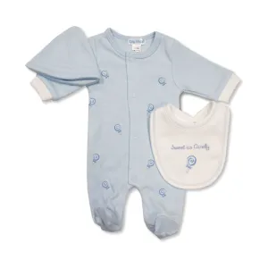 Premature Baby 3 Piece Set - Blue 3-5 & 5-8 lb