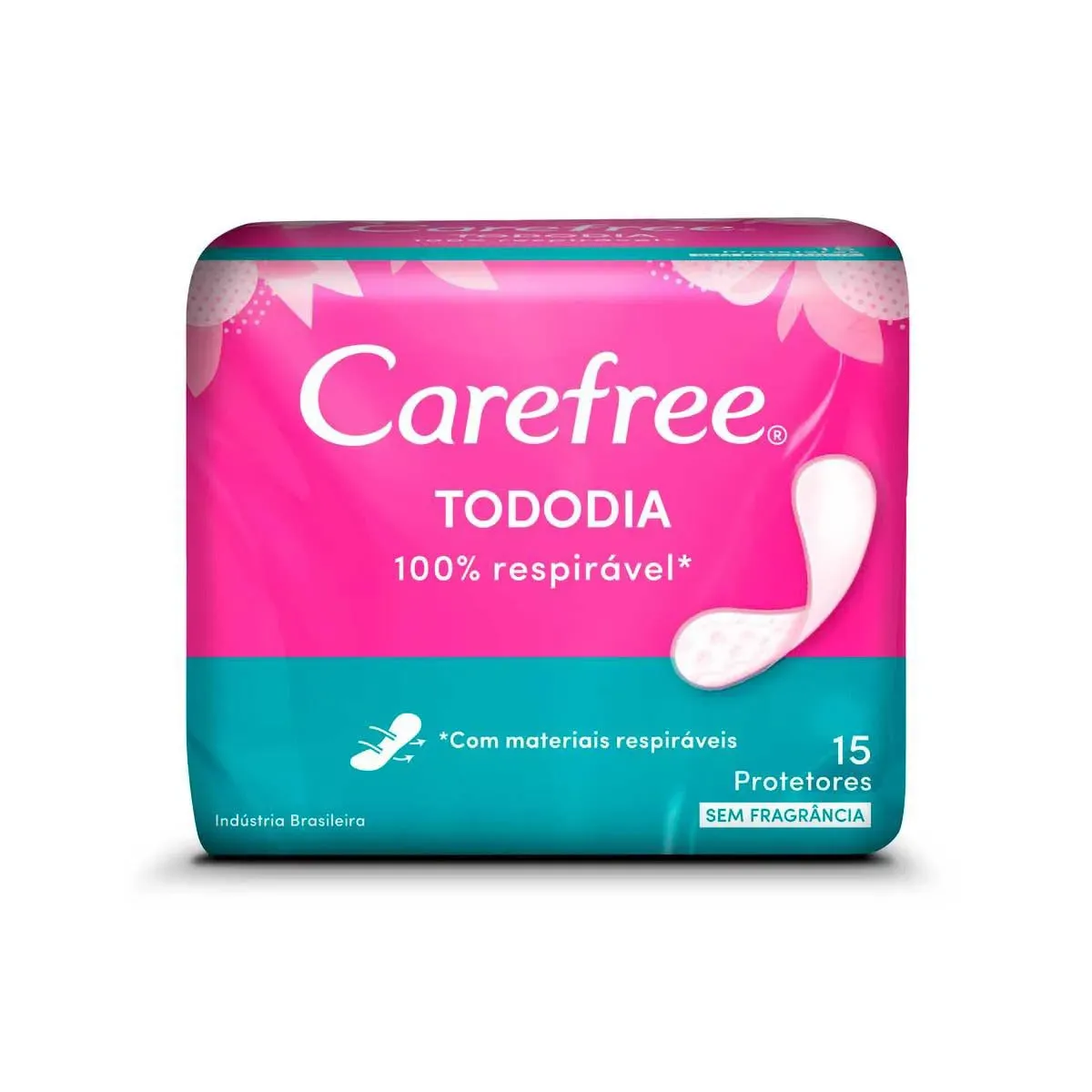 Protetor Diário Carefree Todo Dia Sem Perfume, Pacote Com 15 Unidades