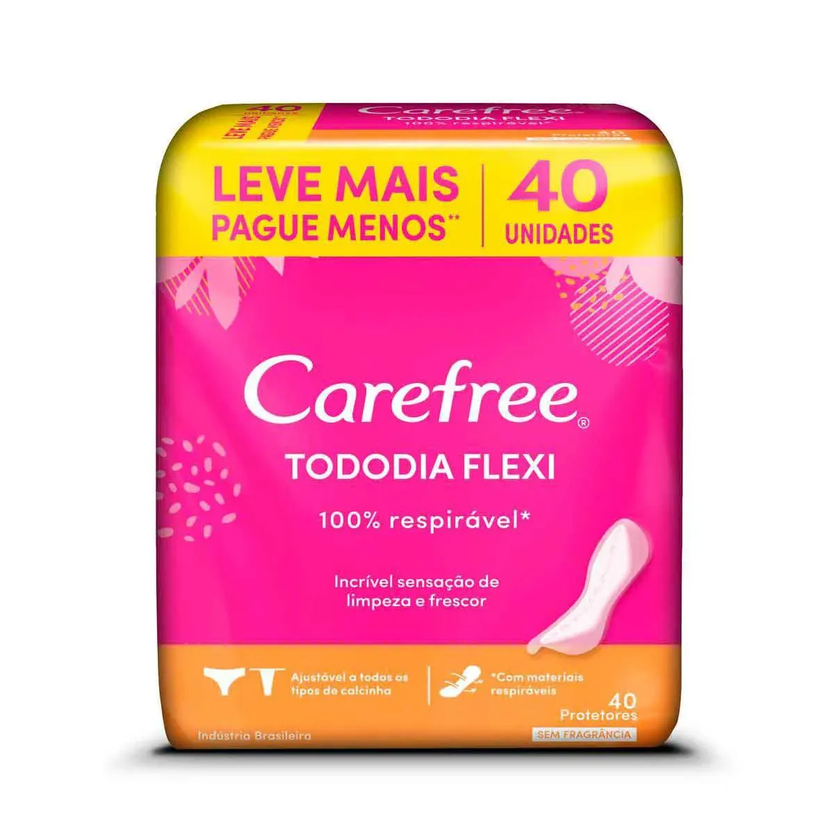 Protetor Diário Carefree Tododia Flexi 40 Unidades