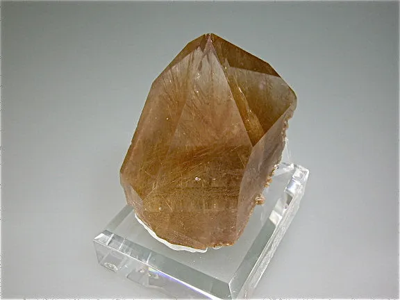 Quartz with Rutile Inclusions, Diamantina, Minas Gerais, Brazil Small cabinet 5 x 7 x 9 cm $500. Online 5/22