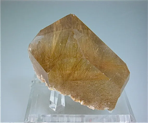 Quartz with Rutile Inclusions, Diamantina, Minas Gerais, Brazil Small cabinet 5 x 7 x 9 cm $500. Online 5/22