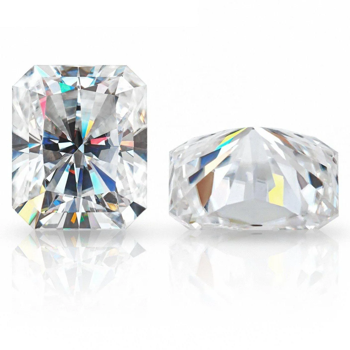 Radiant Cut Loose Moissanite | White D Color VVS1 | With Certificate
