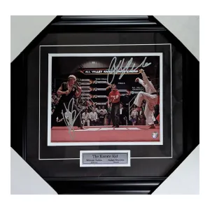 Ralph Macchio/William Zabka Framed Autographed "Karate Kid" 8X10 Photo