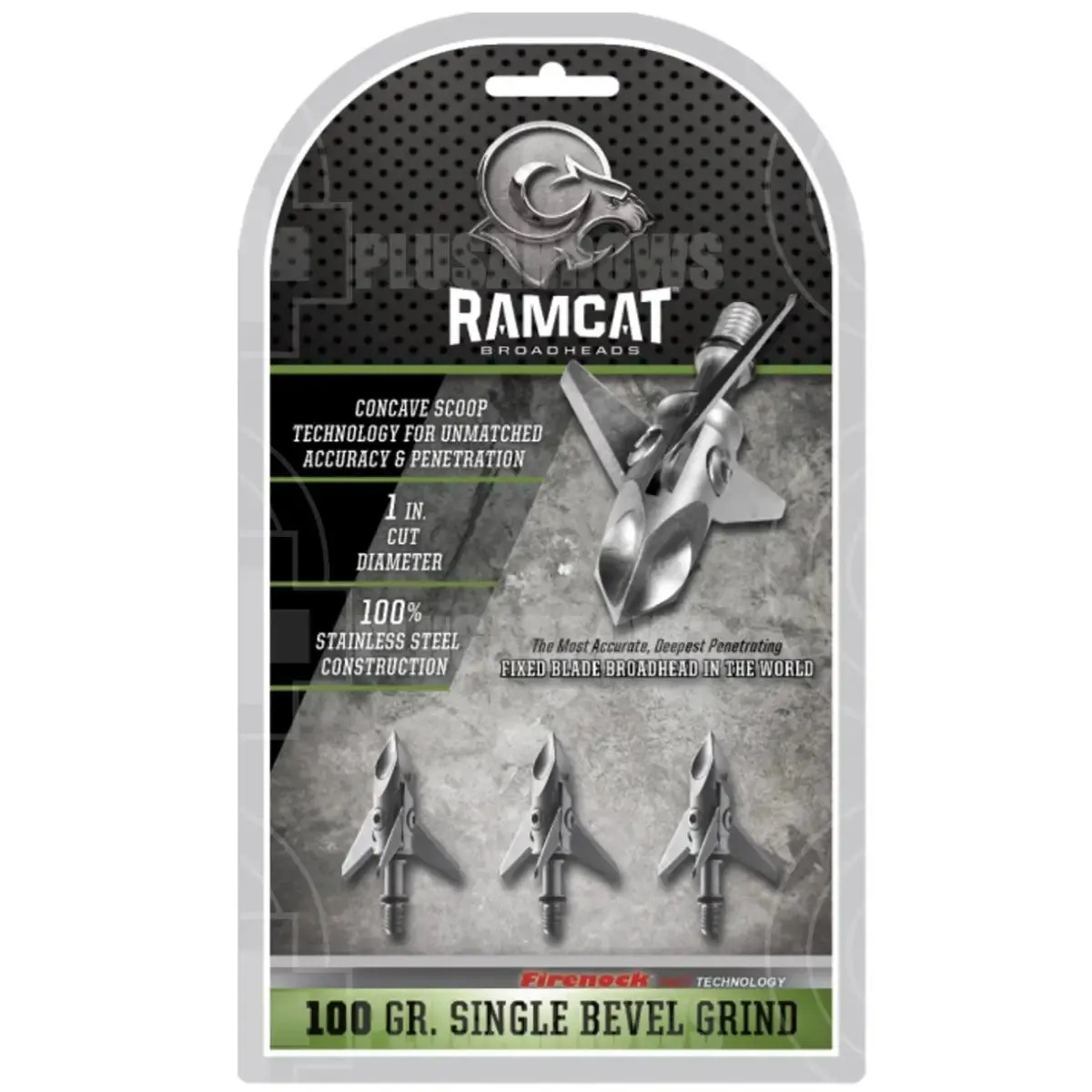 Ramcat Single Bevel Grind Pivoting Broadhead (3 Pack)