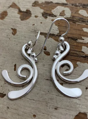Reflections in Silver Swirl Earrings