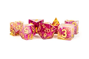 Resin 7 Dice Set Sharp Edge Thousand Day Red
