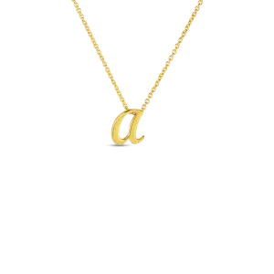 Roberto Coin Tiny Treasures Love Letter 18K Gold 'A' Pendant
