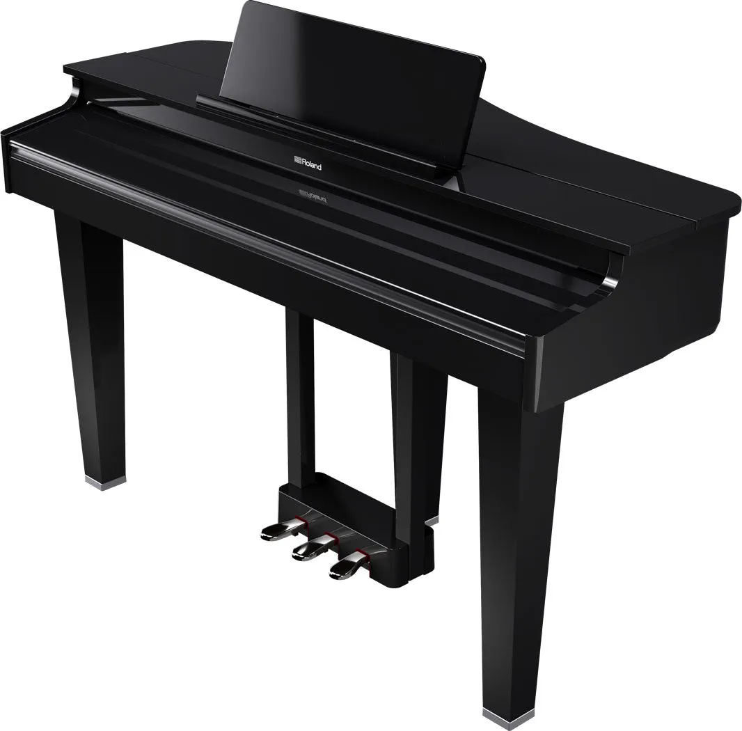 Roland GP-3PE Compact Digital Grand Piano w/Matching Bench - Polished Ebony