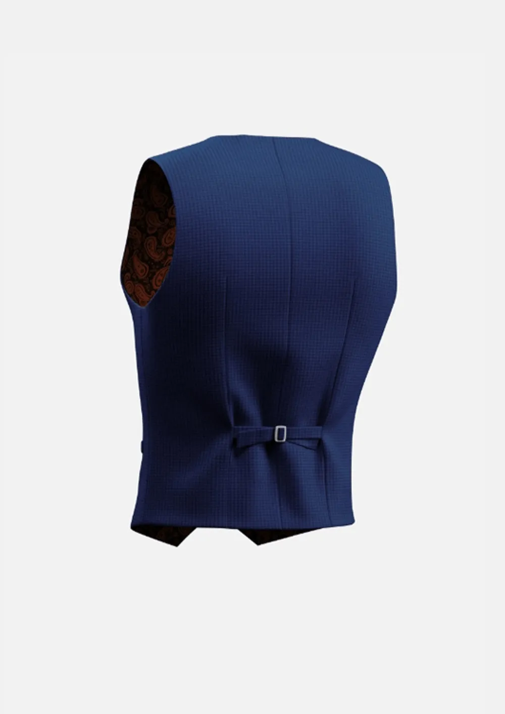 Royal Blue Microcheck Vest