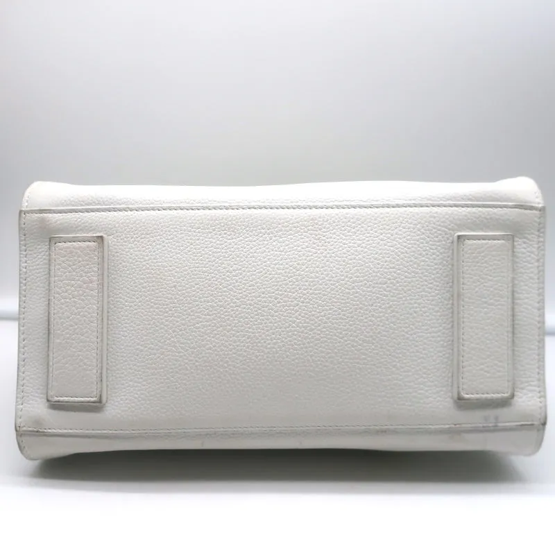 Saint Laurent Baby Sac de Jour Souple Tote White Leather Crossbody Bag